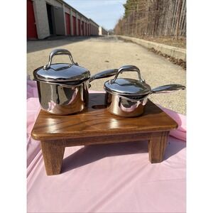 Emerilware Saucepan Set 2 Pc Stainless Steel Copper Bottom Pots